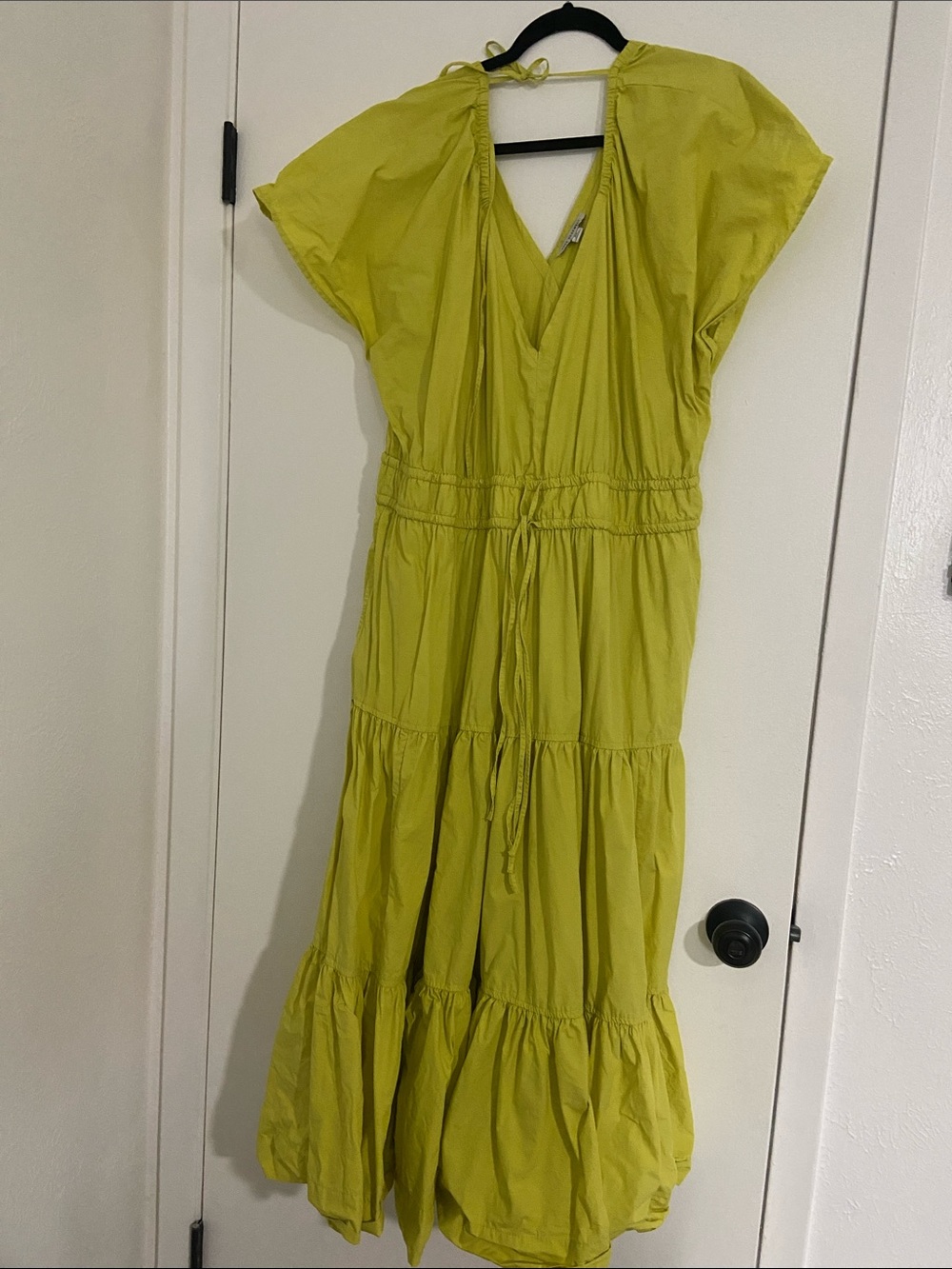 Lime green yellow maxi dress